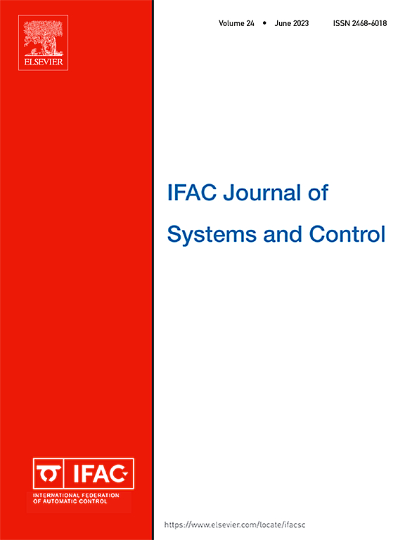 Go to journal home page - IFAC Journal of Systems and Control